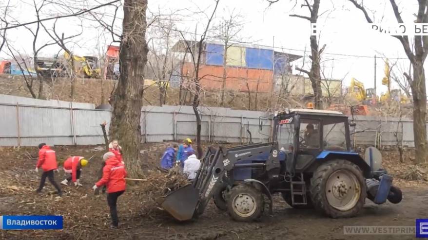 Владивосток приводят в порядок, очищая от мусора