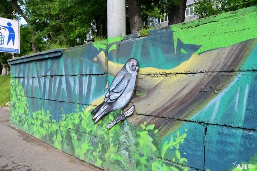 Птицам помогли "улететь": случай вандализма зафиксирован во Владивостоке Птицам помогли "улететь": случай вандализма зафиксирован во Владивостоке