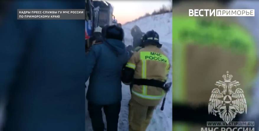 В Приморье в ДТП с участием автобуса и большегруза пострадали 14 человек