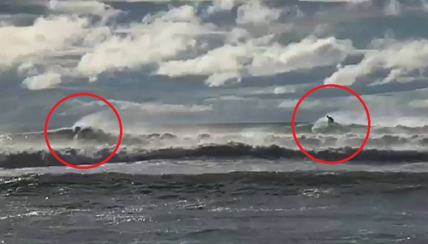 Разбушевавшееся море привлекло серферов (видео) Разбушевавшееся море привлекло серферов (видео)