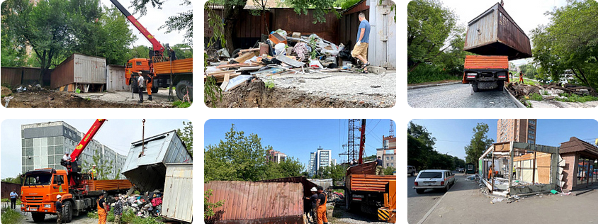 Во Владивостоке продолжают сносить незаконные гаражи и торговые павильоны. Какие на очереди?
