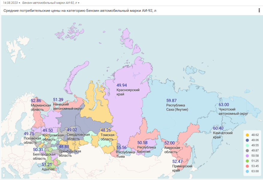 Россияне стали тратить на заправку автомобиля в среднем почти 1 тыс. рублей