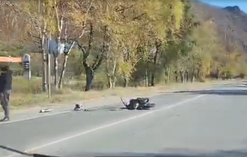 Два человека на мотоцикле разбились в Дальнегорске