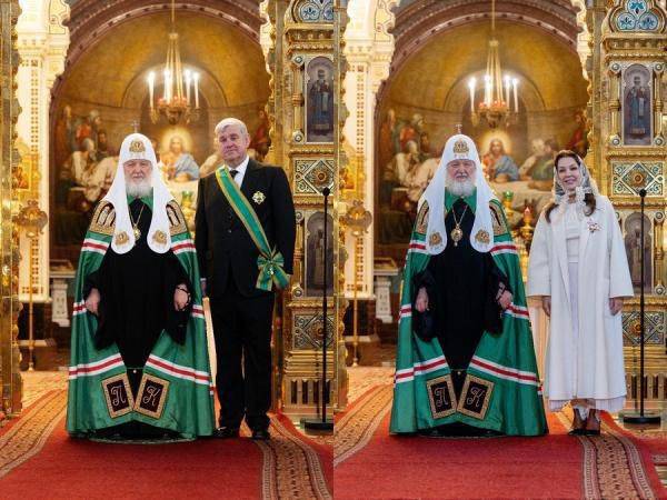 Патриарх Кирилл отметил Дарькина и его супругу церковными наградами Патриарх Кирилл отметил Дарькина и его супругу церковными наградами