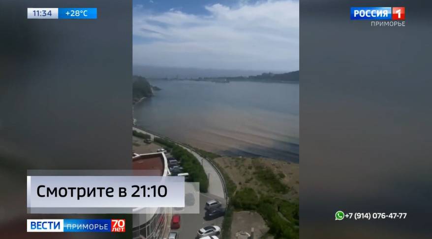 Отходы сливают в воду рядом с популярным пляжем во Владивостоке