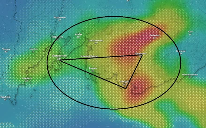 Cиноптики уточнили время и место удара стихии по Приморью
