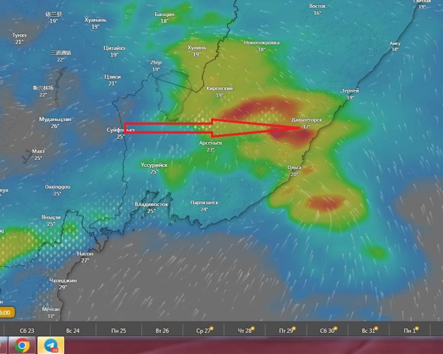 Какие районы Приморья попадут по удар стихии 22 августа. Уточненный прогноз Какие районы Приморья попадут по удар стихии 22 августа. Уточненный прогноз