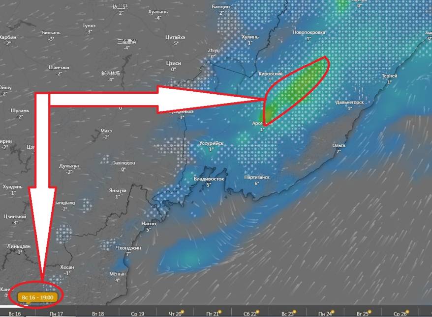 Cнегодождь накроет районы Приморья. Уточненный прогноз