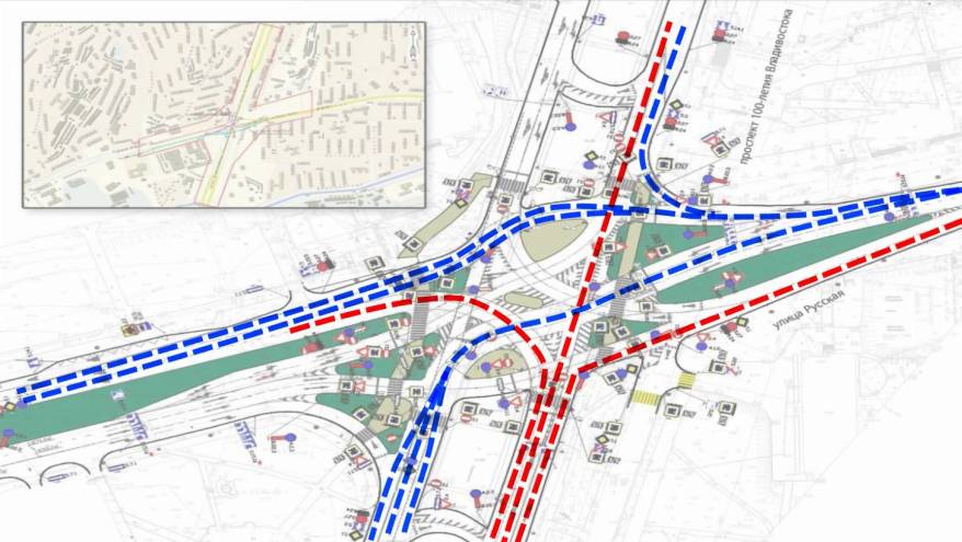 Куда и как поворачивать: видео проезда перекрестка с улицей Русской во Владивостоке