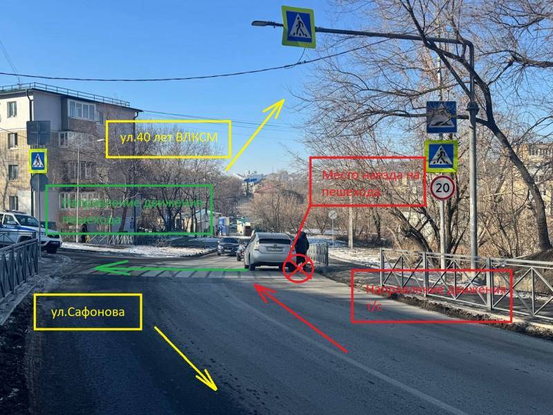 Девочка попала под колеса авто на «зебре» во Владивостоке