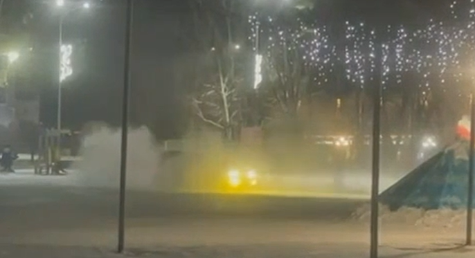 Дрифт в новогоднем городке: полиция задержала "субариста" в Приморье