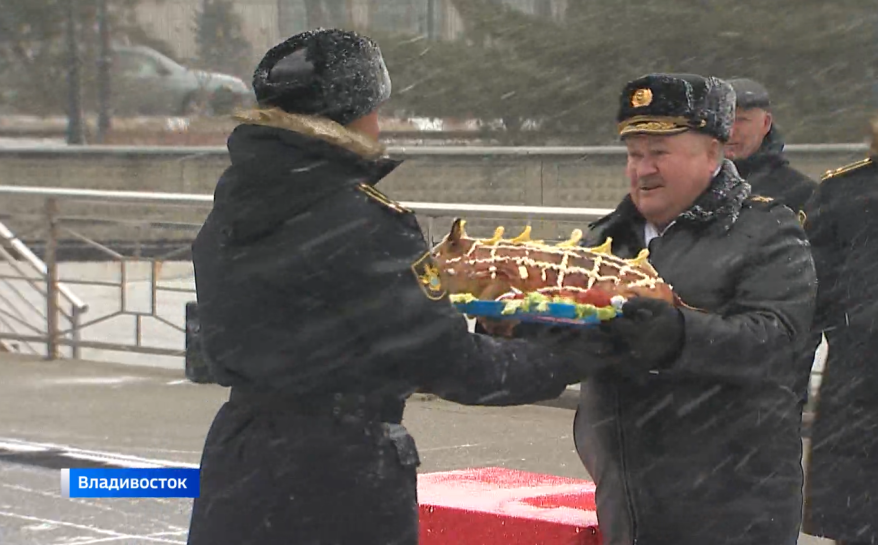 Корвет «Гремящий» торжественно встретили во Владивостоке