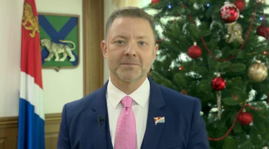 Поздравление председателя Законодательного Собрания Приморского края Антона Волошко с Новым годом