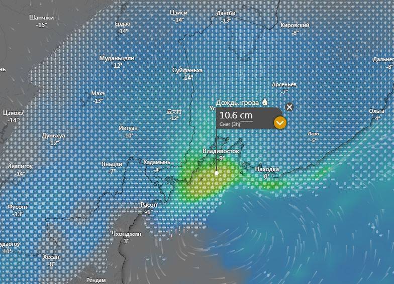 Владивосток окажется в эпицентре "штормового предупреждения"
