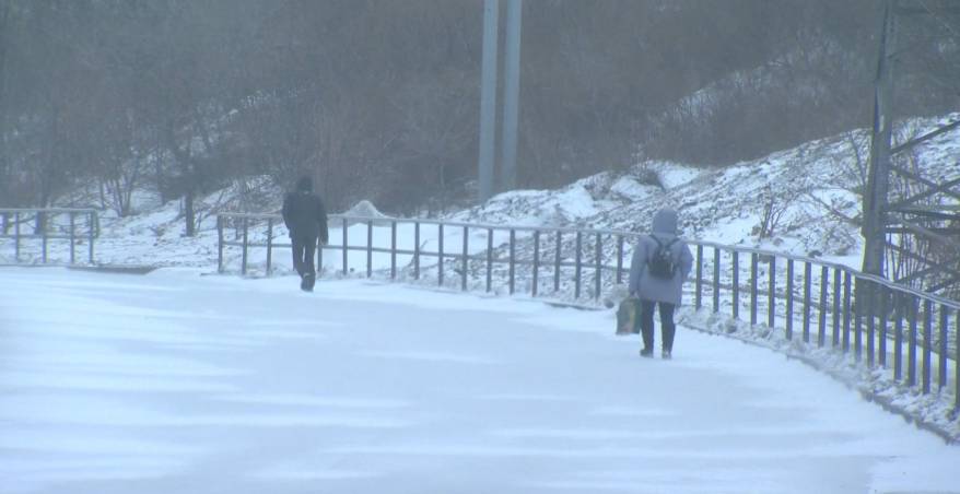 Снег идет в отдельных районах Приморья