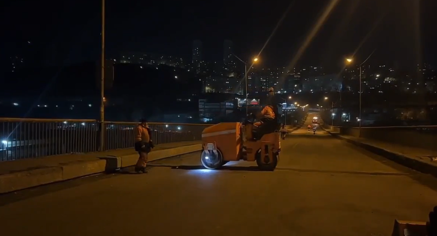 На Рудневском мосту заделали трещины на деформационных швах