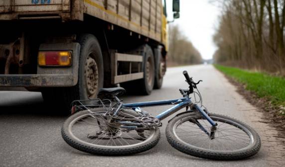 Ребенок на велосипеде залетел под фуру в Приморье