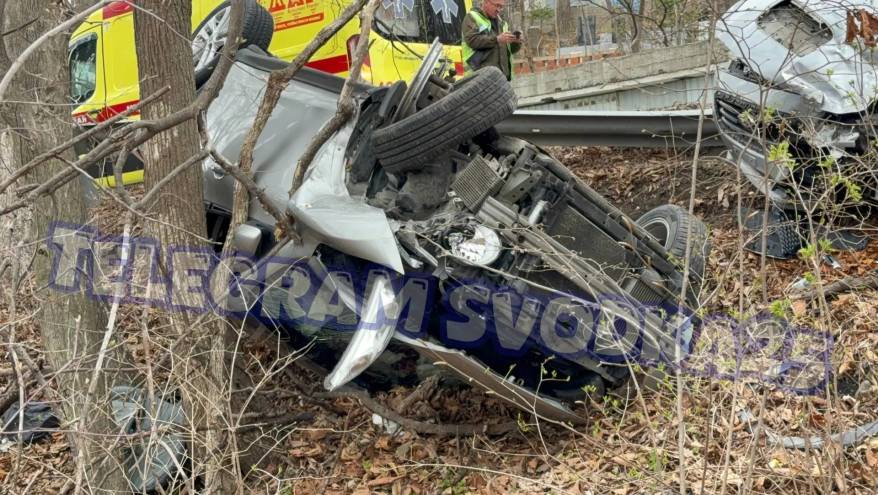 "Один улетел с косогора, другой повис на леерах": страшное ДТП во Владивостоке