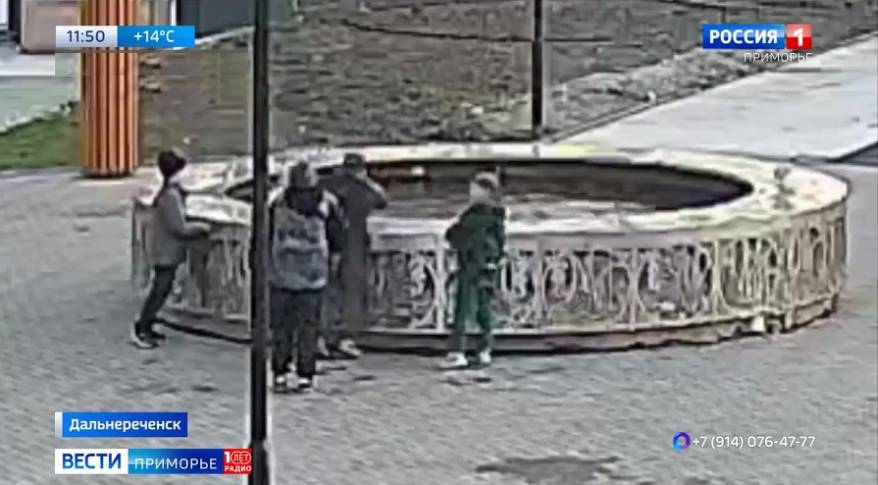 Вандалы забросали фонтан камнями в новом парке Дальнереченска