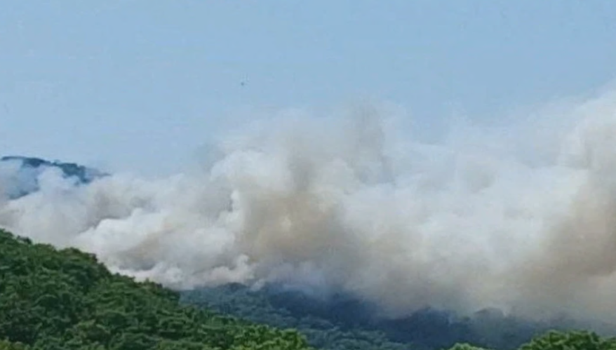 Большой Камень окутало облако дыма и гари