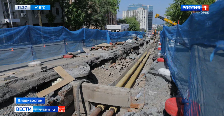 В центре Владивостока улицу перекрыли до конца лета
