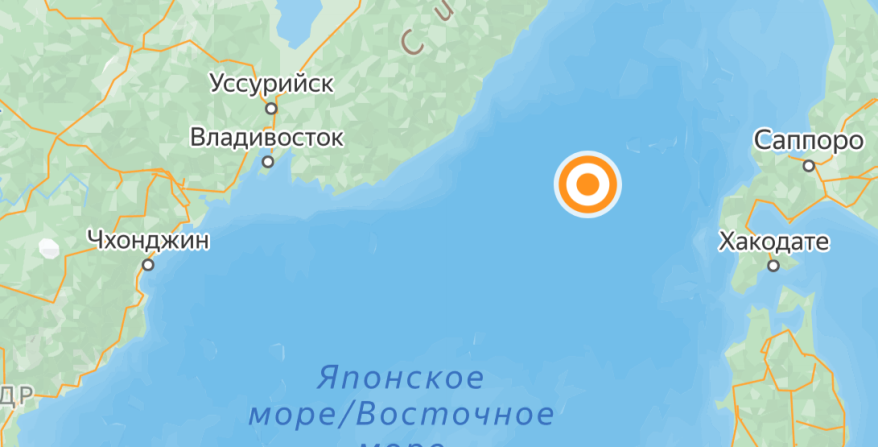 Землетрясение произошло недалеко от Владивостока