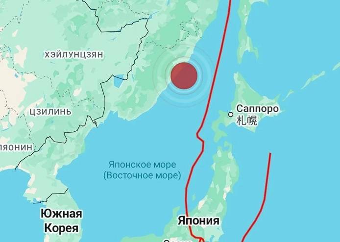 Сильное землетрясение произошло у побережья Приморского края