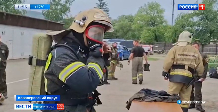 В Кавалерово прошли соревнования на звание лучшей газодымозащитной службы