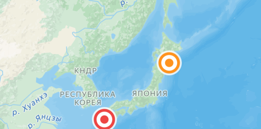 Мощное землетрясение произошло на юге Японии