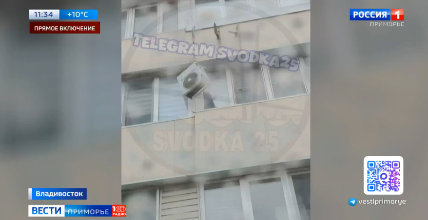 "Выбитые стекла и падающие кондиционеры": ураганный ветер обрушился на Владивосток